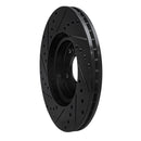 R1 06-15 Acura CSX Front & Rear Drilled & Slotted Black Brake Rotor Set