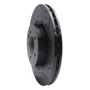 R1 06-17 Land Rover Discovery (Latin America) Front Right Drilled & Slotted Black Brake Rotor