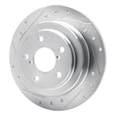 R1 90-08 Saab 9-2X Rear Drilled & Slotted Silver Brake Rotor Set