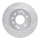 R1 63-82 Chevrolet Corvette Front/Rear Right Drilled & Slotted Silver Brake Rotor