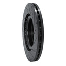 R1 18-25 Subaru WRX Front Left Drilled & Slotted Black Brake Rotor