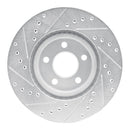 R1 01-10 Chrysler PT Cruiser Front Right Drilled & Slotted Silver Brake Rotor
