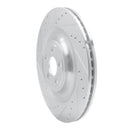 R1 10-24 Jaguar XFR Rear Left Drilled & Slotted Silver Brake Rotor