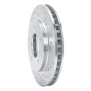 R1 97-02 Ford Expedition Front Right Drilled & Slotted Silver Brake Rotor
