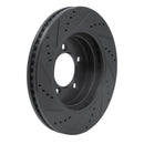 R1 06-10 Ford Explorer Sport Trac Front Right Drilled & Slotted Black Brake Rotor