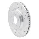 R1 04-08 Cadillac CTS Front Right Drilled & Slotted Silver Brake Rotor