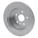 R1 04-10 Toyota SIENNA Rear Left Drilled & Slotted Silver Brake Rotor
