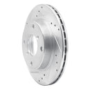 R1 89-94 Suzuki SWIFT Front Left Drilled & Slotted Silver Brake Rotor