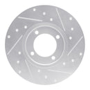 R1 76-81 Toyota Celica Front Left Drilled & Slotted Silver Brake Rotor