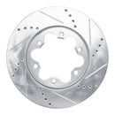 R1 2006-2019 Toyota HiAce (Mexico) Front Right Drilled & Slotted Silver Brake Rotor