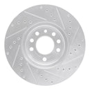 R1 03-11 Cadillac BLS (Mexico) Front Left Drilled & Slotted Silver Brake Rotor