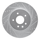 R1 00-06 Jaguar XJR Rear Right Drilled & Slotted Silver Brake Rotor