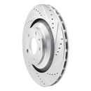 R1 05-11 Audi A6 Quattro Rear Right Drilled & Slotted Silver Brake Rotor