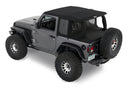Bestop 18-26 Jeep Wrangler JL 2-Door Halftop Conversion Kit (Premium Black Twill)