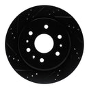R1 19-25 Cadillac Escalade Front & Rear Drilled & Slotted Black Brake Rotor Set