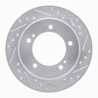 R1 91-98 Chevrolet Tracker Front Right Drilled & Slotted Silver Brake Rotor