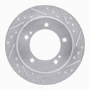 R1 91-98 Chevrolet Tracker Front Right Drilled & Slotted Silver Brake Rotor
