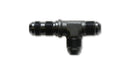 Vibrant -10AN Bulkhead Adapter Tee on Run Fittings - Anodized Black Only