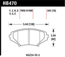 Hawk Talon 2004 Mazda RX-8 w/ Sport Suspension Drilled and Slotted Front Brake Rotor Set