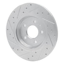 R1 08-25 Audi A5 Rear Drilled & Slotted Silver Brake Rotor Set