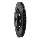 R1 09-15 Toyota Venza Front Right Drilled & Slotted Black Brake Rotor