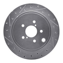 R1 10-25 ScIon FR-S Rear Drilled & Slotted Silver Brake Rotor Set w/Optimum OE Pads and Hardware