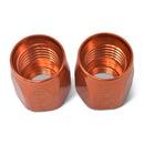 Russell Performance 2-Piece -6 AN Anodized Full Flow Swivel Hose End Sockets (Qty 2) - Orange