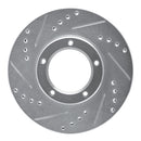 R1 89-08 Toyota Hilux Front Drilled & Slotted Silver Brake Rotor Set