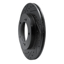 R1 96-98 Suzuki Sidekick Front Left Drilled & Slotted Black Brake Rotor
