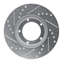 R1 84-95 Toyota Pickup Front Right Drilled & Slotted Silver Brake Rotor