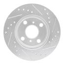 R1 91-99 Toyota Tercel Front Left Drilled & Slotted Silver Brake Rotor
