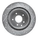 R1 05-26 Nissan 370Z Rear Drill & Slot Silver Rotors
