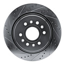 R1 21-25 Jeep Grand Wagoneer Front & Rear Drilled & Slotted Silver Brake Rotor Set