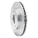 R1 90-05 Chrysler SEBRING Front Left Drilled & Slotted Silver Brake Rotor
