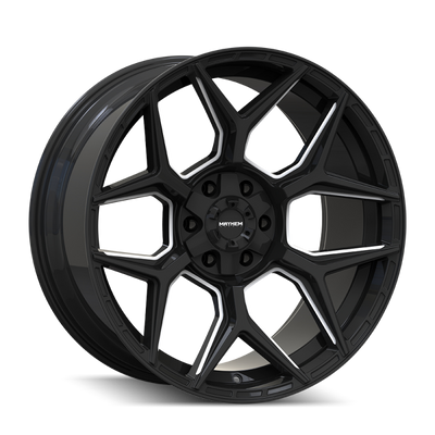 Mayhem Vanquish 8119 22x10 / 6x135/6x139.7 / -19mm Offset / 106.1mm Hub - Gloss Black Milled