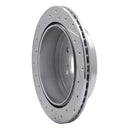 R1 10-25 ScIon FR-S Rear Drilled & Slotted Silver Brake Rotor Set w/Optimum OE Pads and Hardware