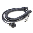 Rugged Radios Hole Mount Steering Wheel Push to Talk Cable (PTT) with Coil Cord for Intercoms