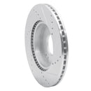 R1 10-11 Kia SOUL Front Left Drilled & Slotted Silver Brake Rotor