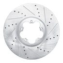 R1 14-19 Ford Transit-150 Front Right Drilled & Slotted Silver Brake Rotor