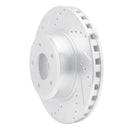 R1 05-06 Pontiac GTO Front Left Drilled & Slotted Silver Brake Rotor