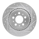R1 03-14 Volvo XC90 Rear Drilled & Slotted Silver Brake Rotor Set
