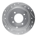 R1 99-06 Hyundai SONATA Rear Right Drilled & Slotted Silver Brake Rotor