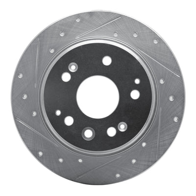 R1 01-03 Acura CL Rear Left Drilled & Slotted Silver Brake Rotor