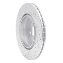 R1 93-02 Mercedes-Benz SL500 Rear Right Drilled & Slotted Silver Brake Rotor