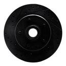 R1 1990-2002 Chevrolet Astro Front Left Drilled & Slotted Black Brake Rotor