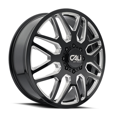 Cali Off-Road 9115D Invader Dually 24x8.25 / 8x200 BP / -232mm Offset / 142mm Hub Gls Blk Mill Wheel