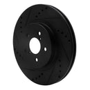 R1 17-23 Subaru Impreza Front Drilled & Slotted Black Brake Rotor Set