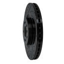 R1 06-12 Mercedes-Benz GL350 Front Left Drilled & Slotted Black Brake Rotor
