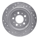 R1 99-09 Volvo S80 Rear Right Drilled & Slotted Silver Brake Rotor