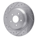 R1 13-20 Ford Escape Rear Drilled & Slotted Silver Brake Rotor Set